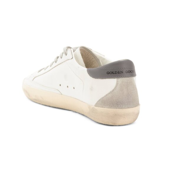 GOLDEN GOOSE White/Grey Made In Italy Leather Sneakers - Picture 2 of 2